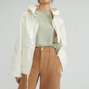Everlane The Canvas Organic Cotton Anorak Sz XS Bone NWT